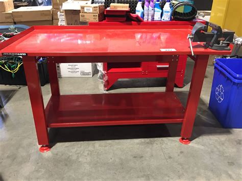 sheet metal bench|heavy duty workbench with vise.